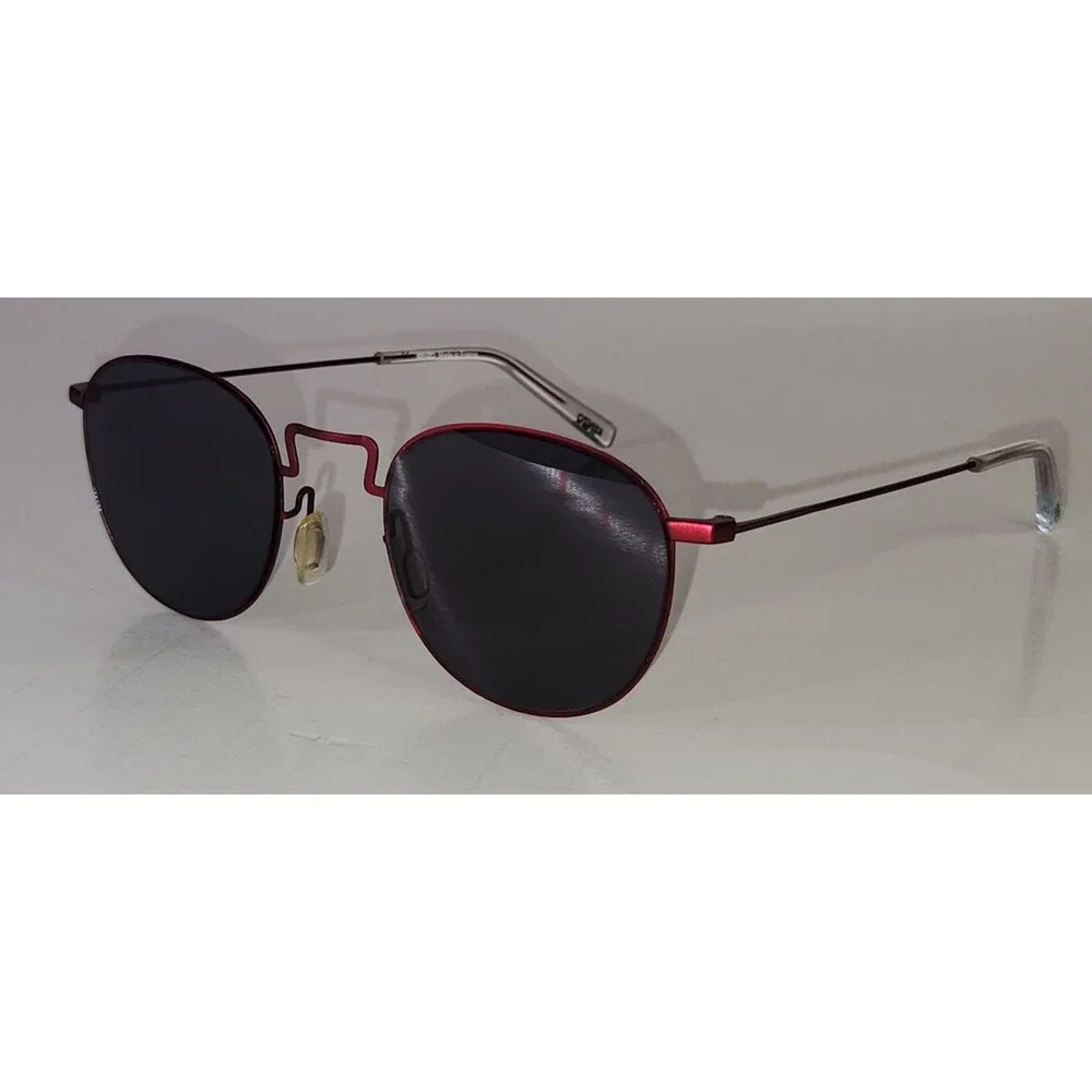 Kenzo Sunglasses KZ 5118 Metallic Red Made In France Lightweight Metal Frames